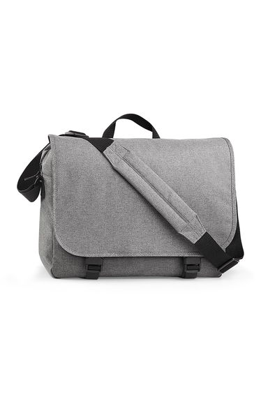 BagBase Two-tone Digital Messenger Bag (Up To 15.6inch Laptop Compartment) (Pack of 2) - Grey Marl
