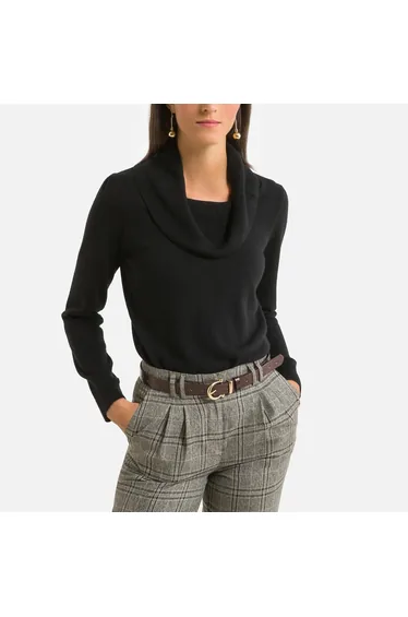 Fine Knit Jumper/Sweater with Cowl Neck