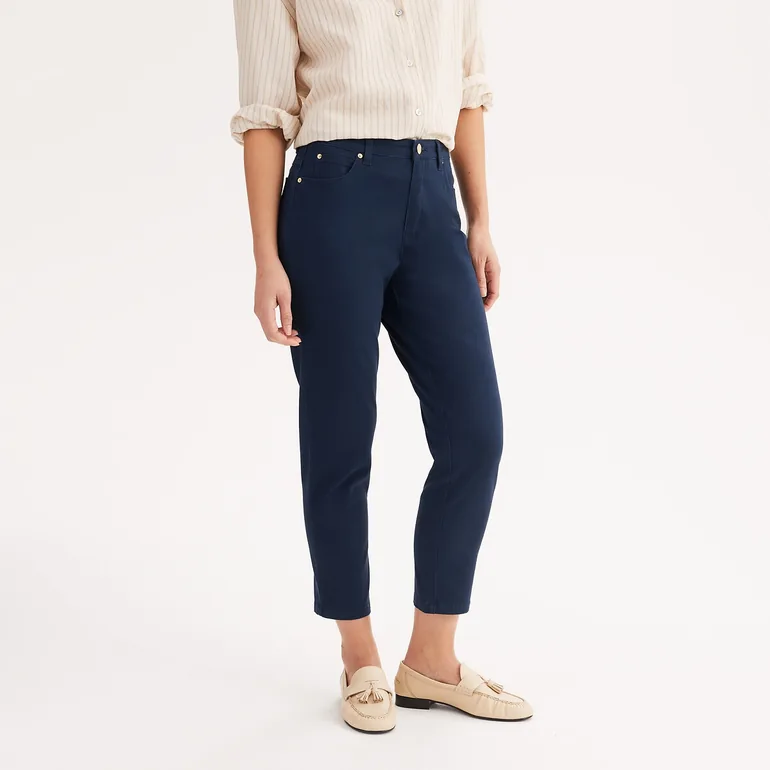 Cotton Ankle Grazer Trousers - 1