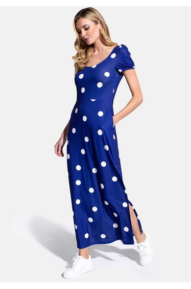 Split Hem Scoop Neck Maxi Dress