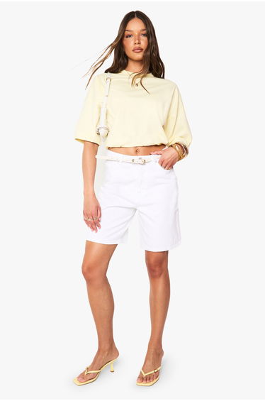 Cotton Elasticated Waist T-Shirt - lemon