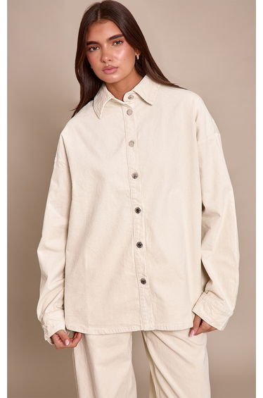 Ecru Cord Denim Shirt