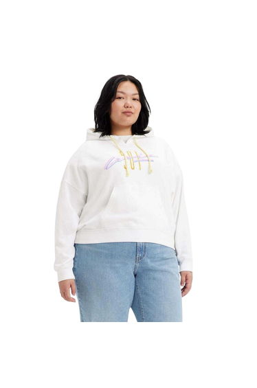 Levis Womens/Ladies Authentic Graphic Hoodie - White