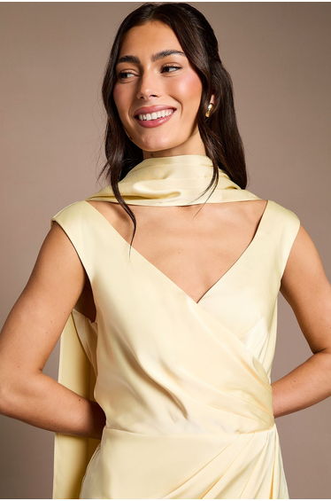 Lemon Satin Scarf