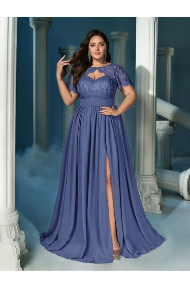 QOQ Elegant Temperament Plus Size Bridesmaid Dresses Women Formal Dress