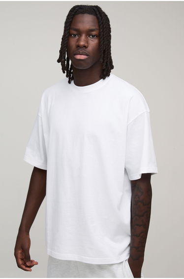 Basic Oversized Crew Neck T-Shirt - white