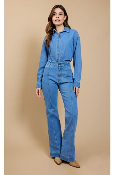 Magda Blue Wide Leg Jeans Vicky Pattison EDIT