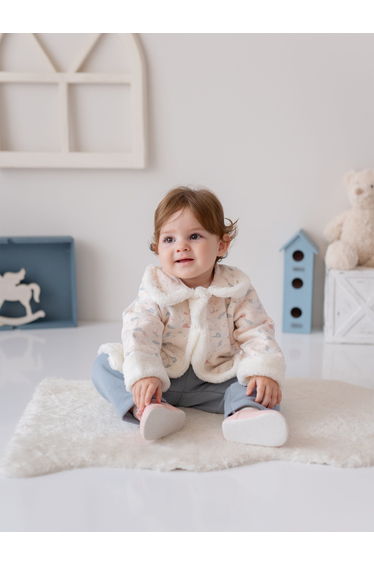 Mininio Baby Girls 3 Piece Outfit Set in Pink