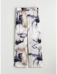 Elastic Waist Batik Print Women's Trousers - 4