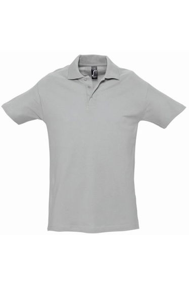 SOLS Mens Spring II Short Sleeve Heavyweight Polo Shirt - Grey Marl