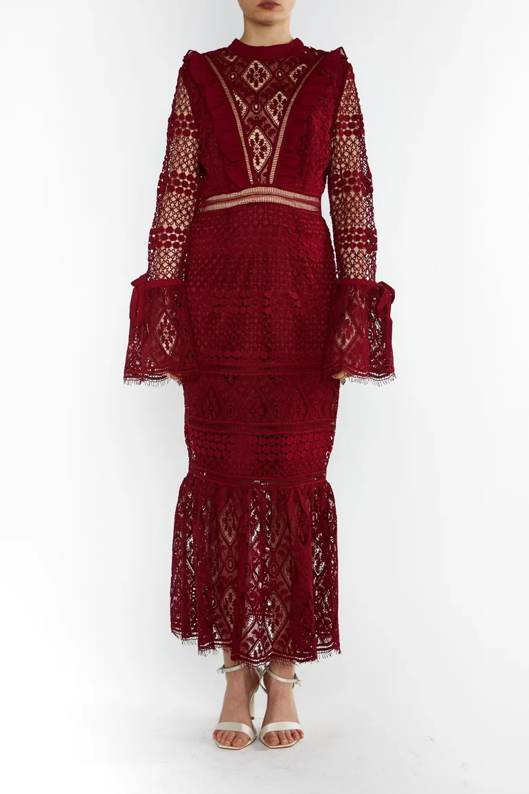 burgundy peplum dress Burgundy Peplum Dress main image 0