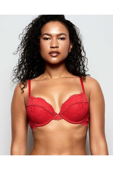 Up 2 Cup Lace Bra in Cosmo Red