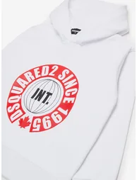 هودي أطفال بطبعة شعار - أبيض - 2