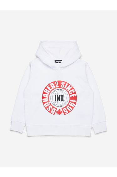 Kids Logo Hoodie in White