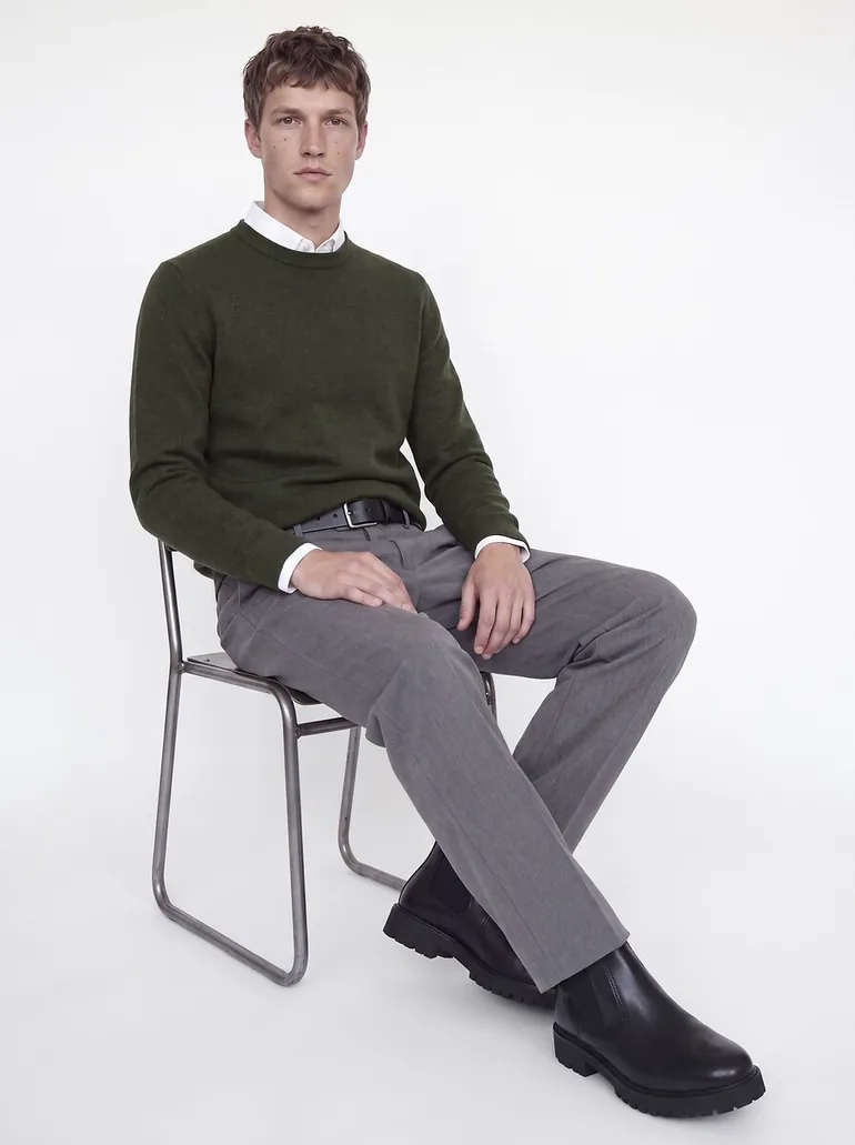 Knitted Crew Neck Jumper - 5