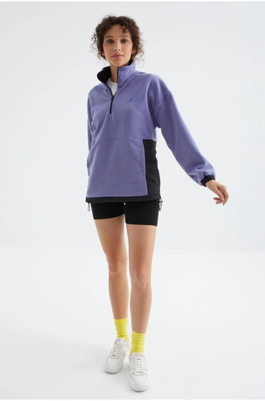TOMMY Oversized Half-zip Plush Sweatshirt