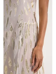 Beach Metallic Thread Strappy Maxi Dress - 1