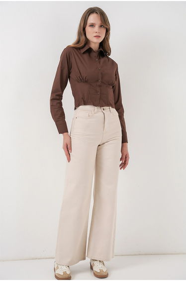 BDART Fitted Poplin Button-Up Short Shirt