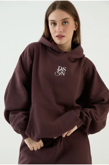 DSGN Studio Oversized Hoodie - chocolate