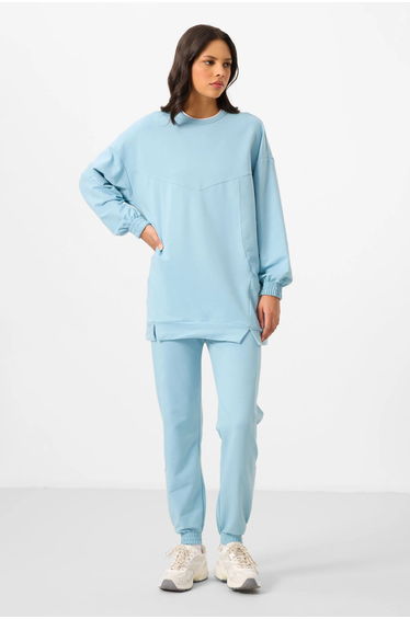 TOMMY Oversized Fleece Sweatshirt And Pants Set