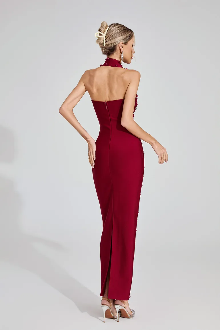 sachin and babi light blue dress Taylor Halter Maxi Dress - Red