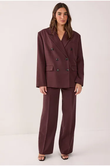 Tailored Double Breasted Oversized Blazer