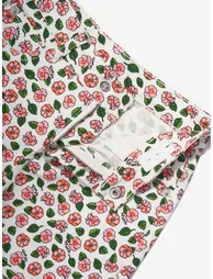 Girls Flower Shorts in Ivory - 3