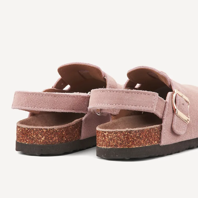 Kids Leather Mules with Touch 'n' Close Fastening - 2