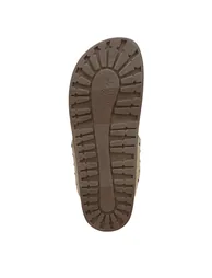 صندل نسائي مزين بأحجار لون كريمي - 5