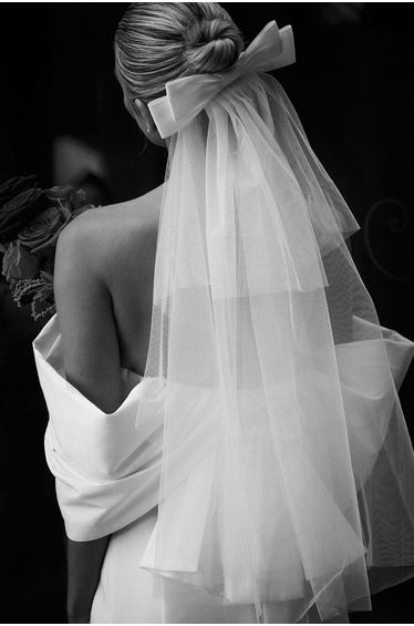 Satin Bow Mini Bridal Veil
