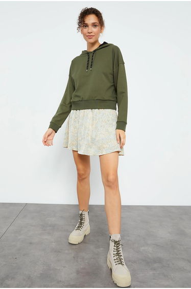 TOMMY Relaxed Hooded Sweatshirt With Tie Detail