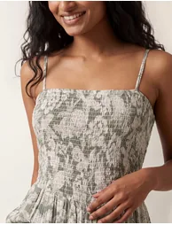 Crinkle Shirred Strappy Jumpsuit - 3