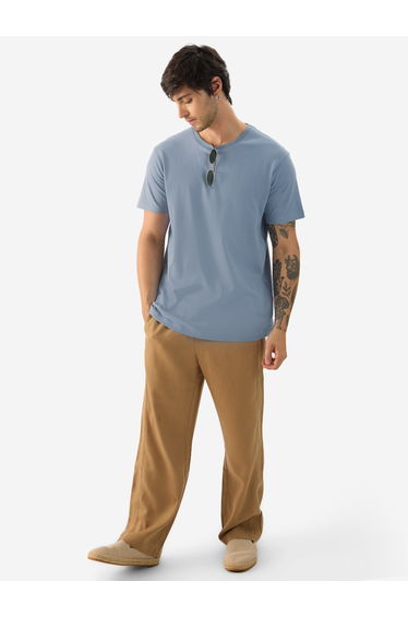Men Blue Stonewash T-Shirt