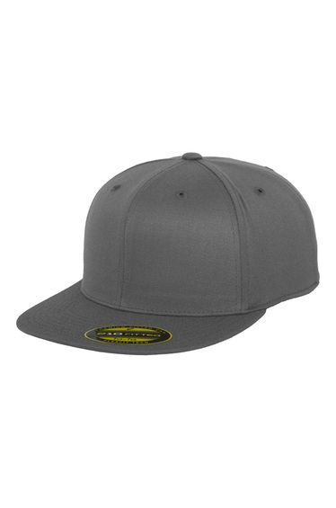 Yupoong Flexfit Unisex Premium 210 Fitted Flat Peak Cap - Dark Grey