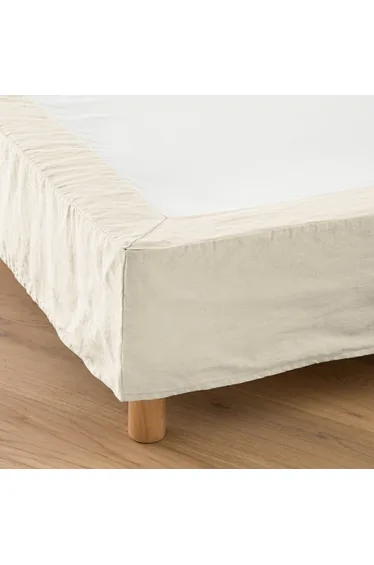 Abella Short Plain Washed Linen Valance