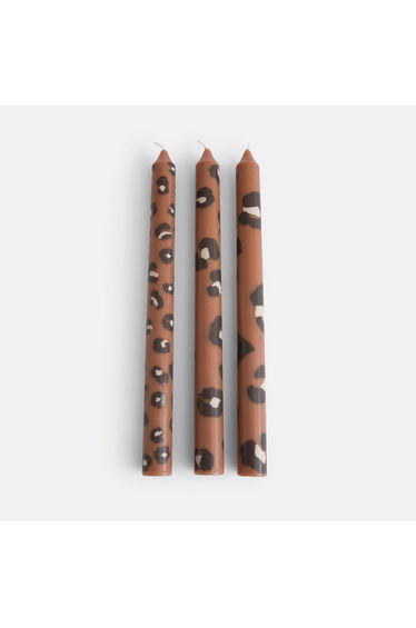 Set of 3 Azhar Leopard Print Candles