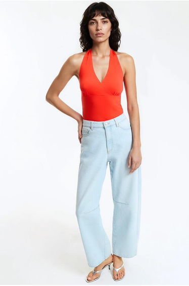 Jersey Crossover Neck Vest Top