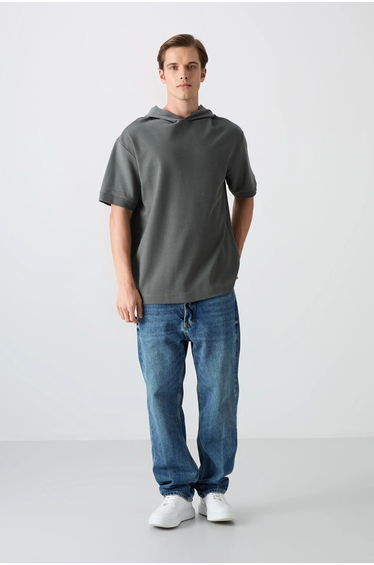 TOMMY Oversized Hooded Short-sleeve T-shirt