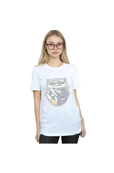 Disney Princess Womens/Ladies Snow White Apple Bite Cotton Boyfriend T-Shirt - White