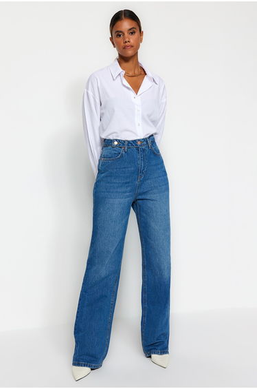 Jeans - Blue - Wide leg