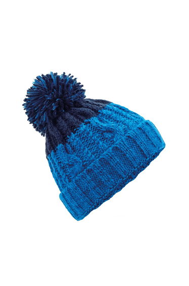 Beechfield Apres Beanie - Azure Blue/Oxford Navy