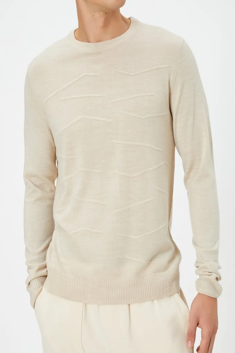 Beige Men's Sweater - 3