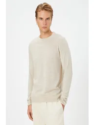 Beige Men's Sweater - 1