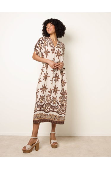 Dress With Bold Floral Print