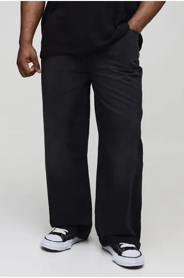 Plus Basic Relaxed Fit Jeans - charcoal