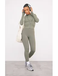 Olive Basic Sculpt Jacket - 2