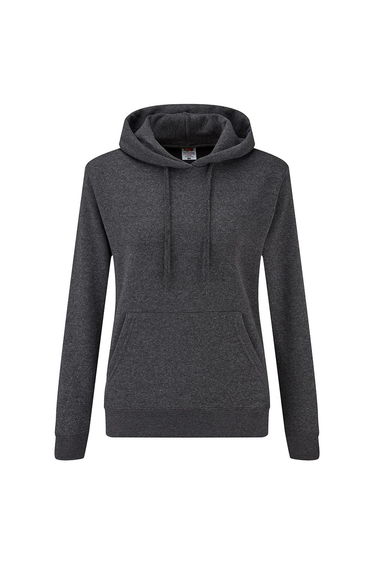Fruit of the Loom Classic Lady Fit Hooded Sweatshirt - Dark Heather