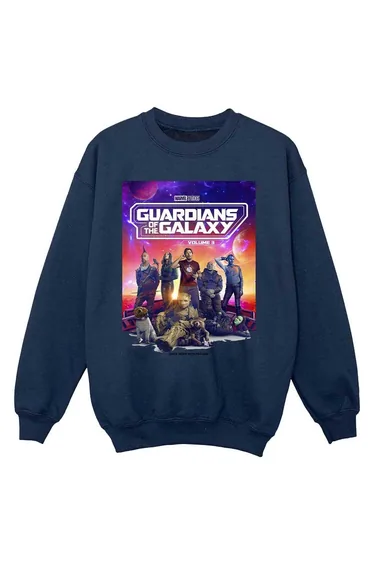 Guardians Of The Galaxy Volume 3 Girls Movie Poster Sweatshirt - Navy Blue