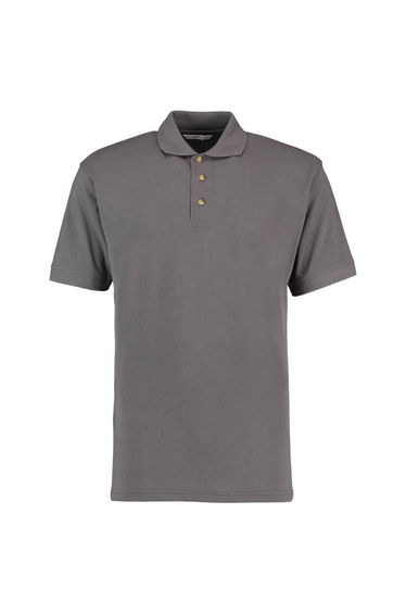 Kustom Kit Mens Workwear Heather Polo Shirt - Charcoal