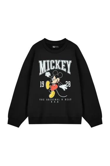 Disney Womens/Ladies Mickey Mouse Sweatshirt - Black